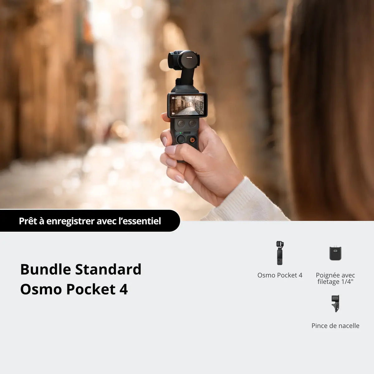 Osmo Pocket 4  — 4K/240fps · Stabilisateur 3 Axes · Capteur CMOS 1
